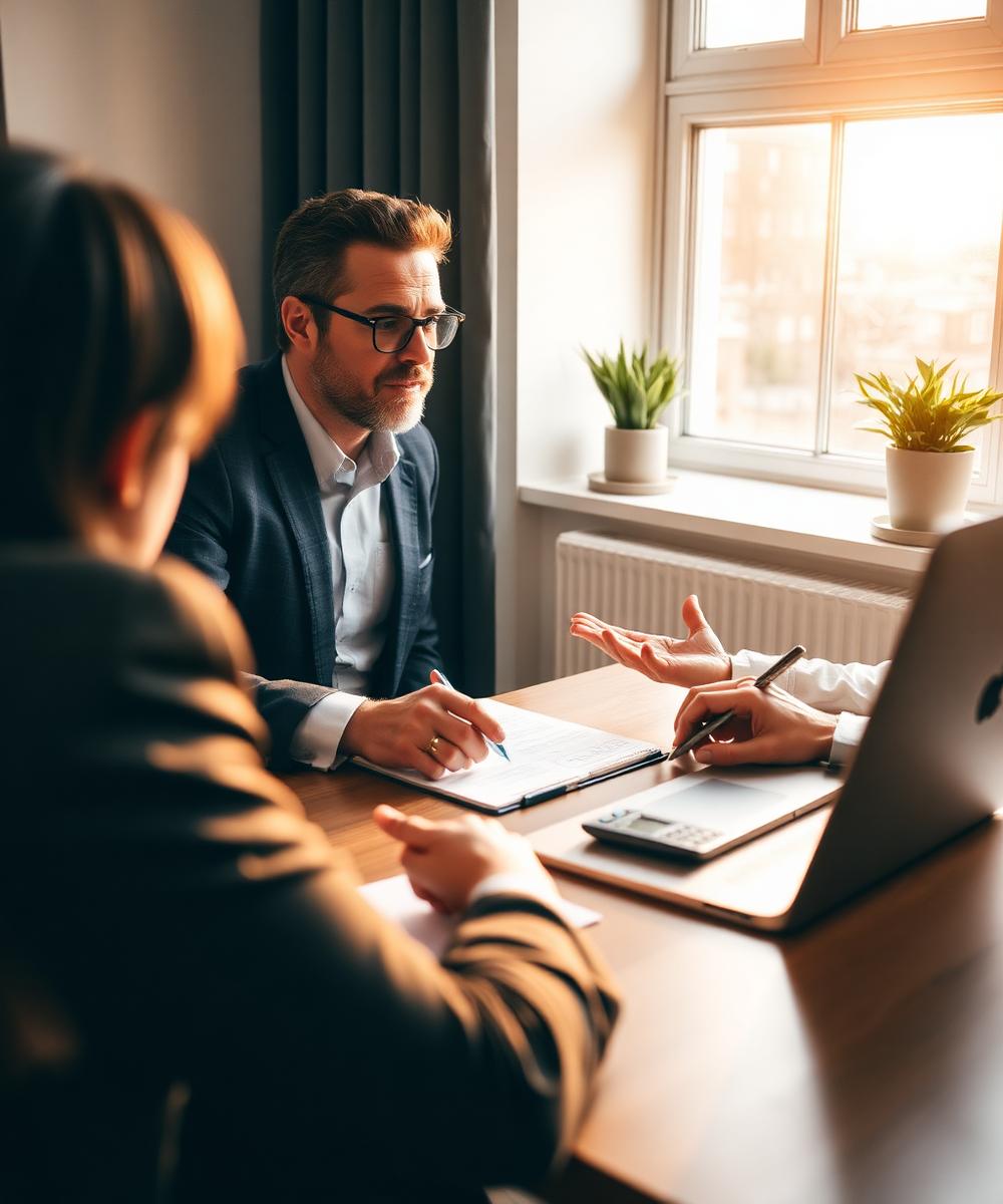 Surender Yampally answering client questions during a consultation